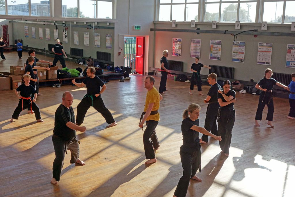 Kata practice at Dewsbury Karate Club