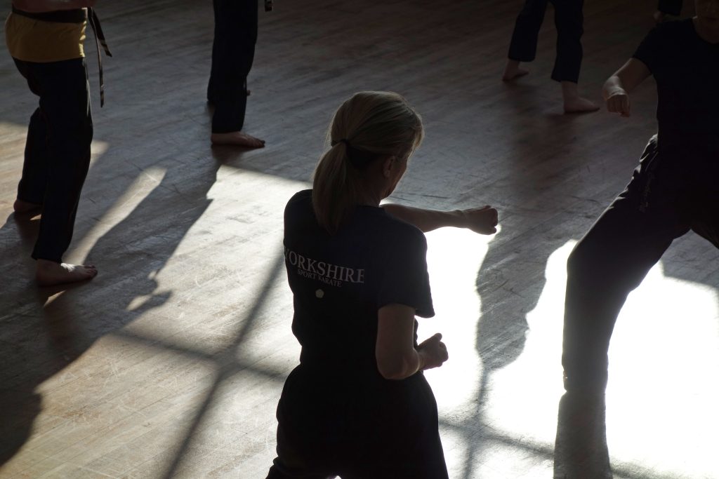 Kata being performed at Dewsbury Karate Club