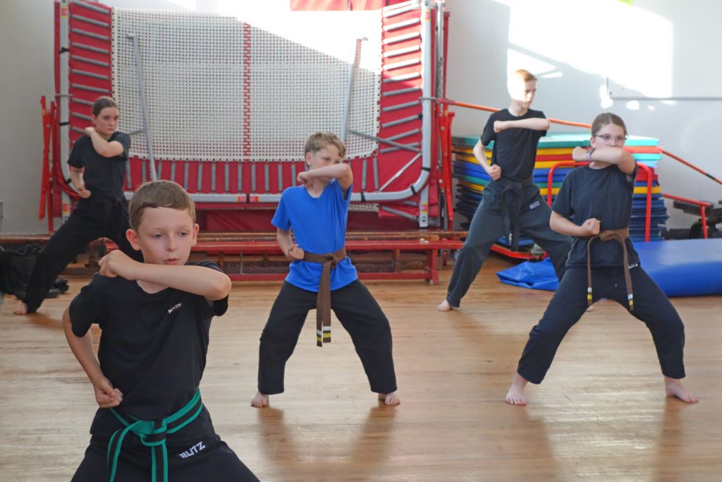 Kata Pinan Sandan being performed at Dewsbury Karate Club